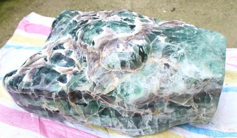 83 кг 183LB огромная Натуральная Зеленая фиолетовая флюоритовая, Хрустальная каменная полированный Исцеление минеральный образец дисплея, камень для медитации