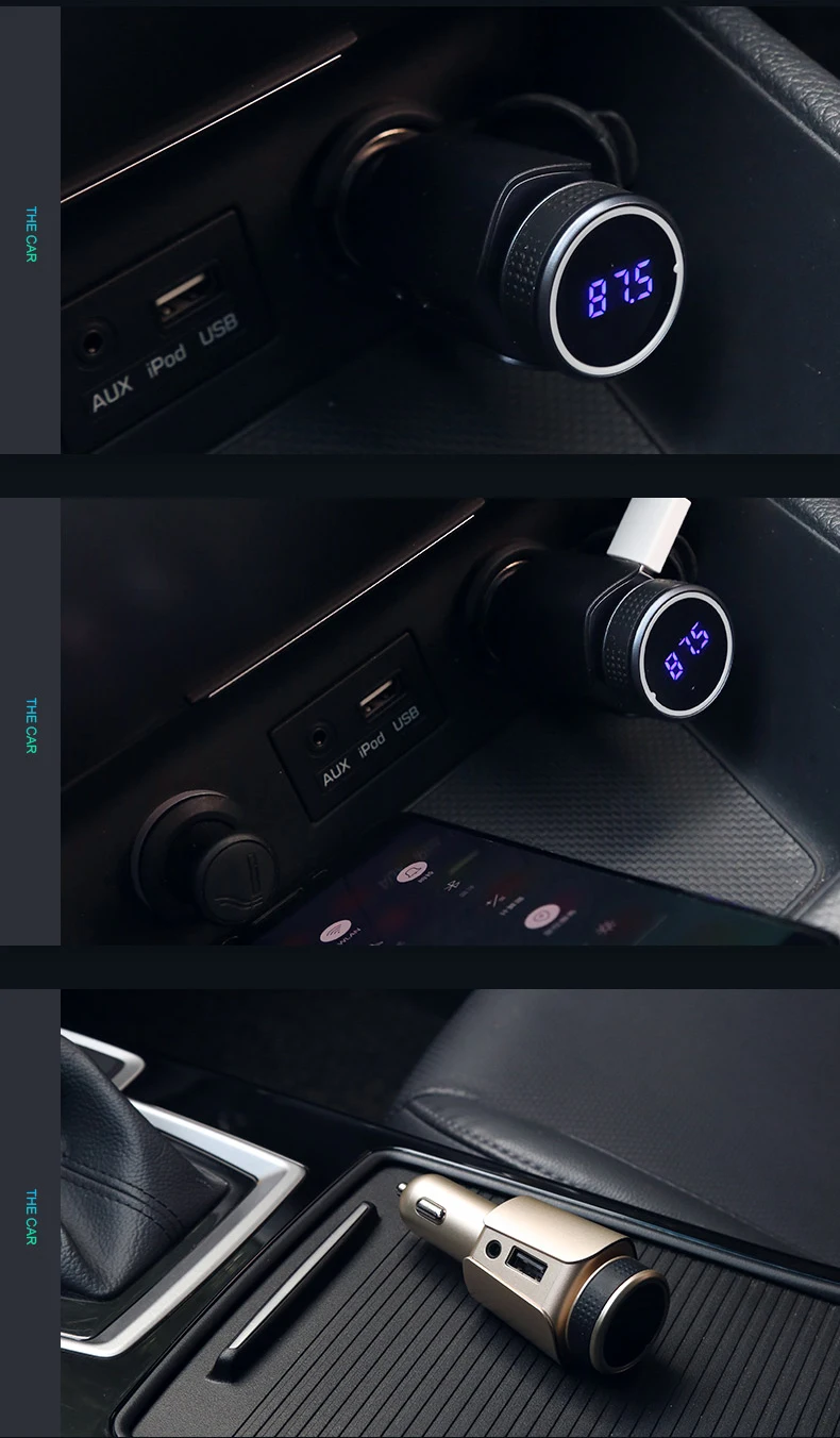 Bluetooth Автомобильный MP3-плеер TF карта без потерь музыка aux аудио выход приемник fm-передатчик Bluetooth автомобильный комплект 3.4A автомобильное зарядное устройство
