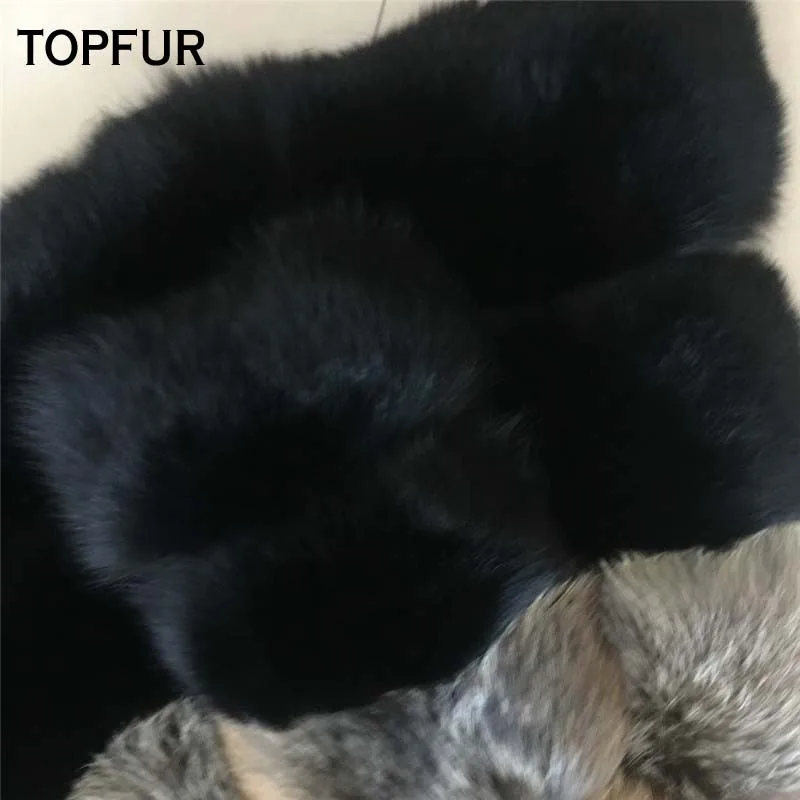 TOPFUR 2018 новый дизайн женское популярное пальто из лисьего меха хит продаж 80 см