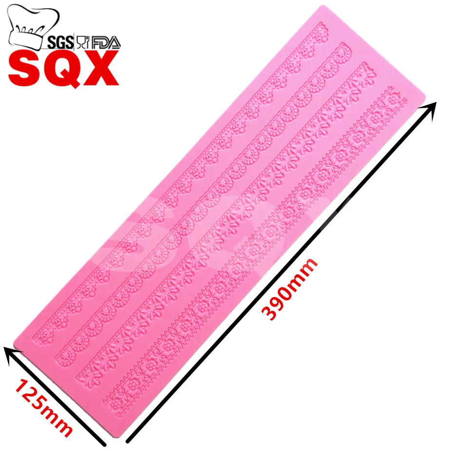 Цветок листьев Кружева силиконовая форма шоколадный помадка украшения торта