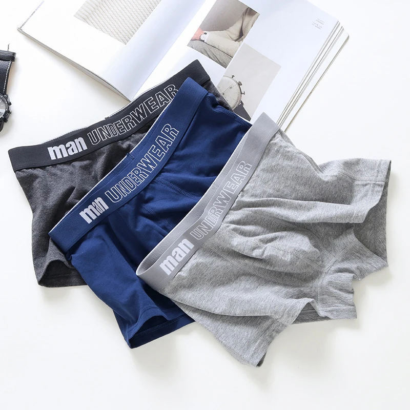 4pcs/Lot Sexy Cotton Underwear Cueca Boxer Men Shorts Solid Men'S Clothing Boxers Panties Guy Mens Plus Size XXL 3XL | Мужская