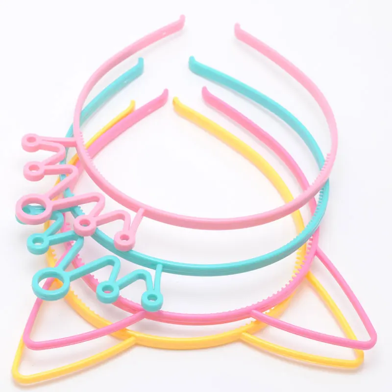 4 шт./лот прелестные модные туфли Кот уха Hairbands Для женщин девушек Зубы волос Группа Головные уборы оголовье аксессуары для волос - Цвет: Pink Blue Hot pink L