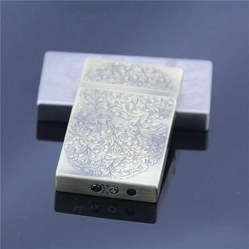 Куб боковой шкив голый пламя кремневые зажигалки многоразового использования