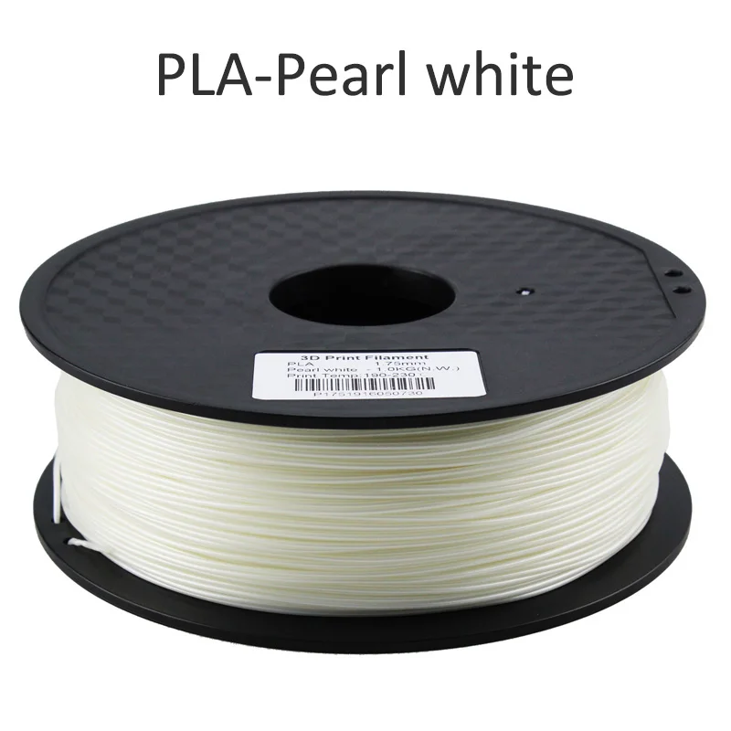 Pearl white filament HUAFAST PLA нити для 3d принтера материалы 1,75 мм 1 кг/0,25 кг ABS 3D печать Ручка нити пластиковые детали подходят для creality - Цвет: Pearl white filament