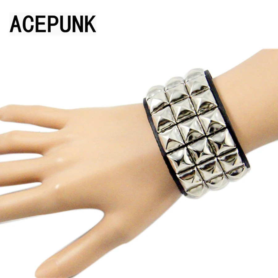 Черные кожаные мужские и женские металлические заклепки в стиле панк с пряжками