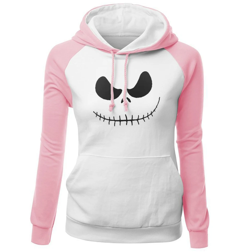 Jack Skellington, женские толстовки с принтом «Король Тыквы», свитшоты, Осень-зима, облегающий женский свитер, уличная одежда в стиле хип-хоп