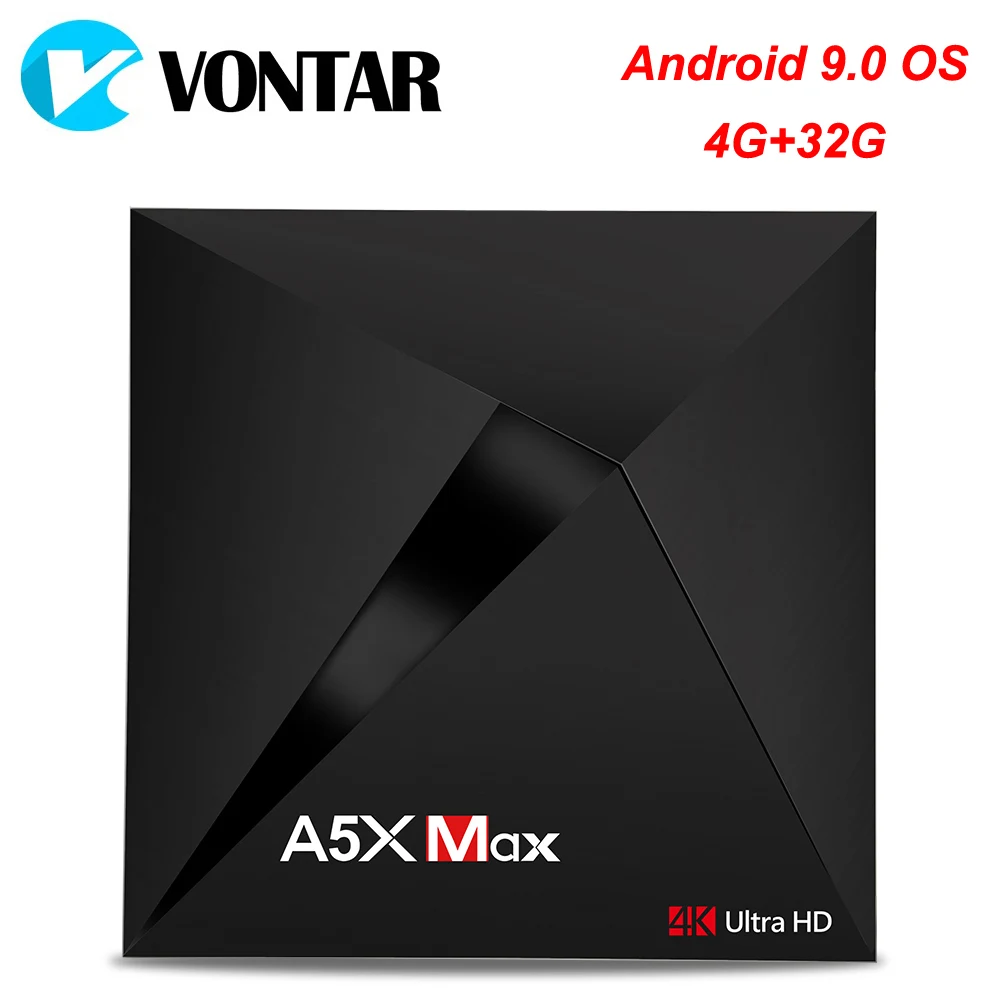 Smart ТВ Box Android 9 0 A5X Max 4 GB 32 Andriod окно RK3328 ядра 2 4G Wi Fi BT4.0 100 м HD2.0 K Media player Декодер