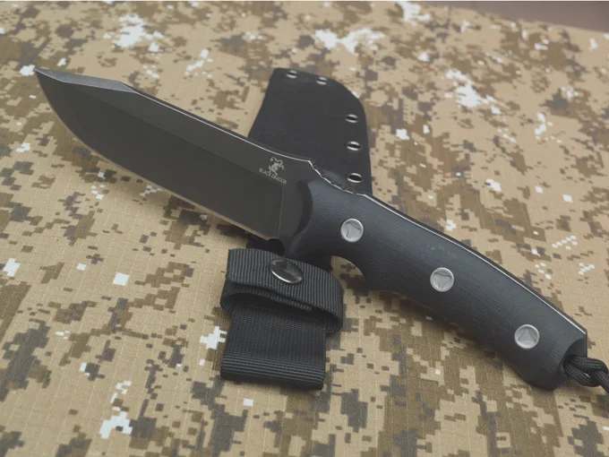 Черный Дракон тактические ножи с фиксированным клинком DC53 лезвие G10 ручкой