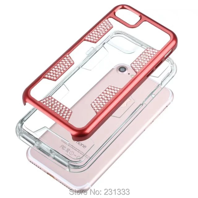 Алмазный Блестящий Гибридный Жесткий ПК ТПУ гелевый Чехол для Iphone 7 Plus I7 7PLUS 6 6S I6