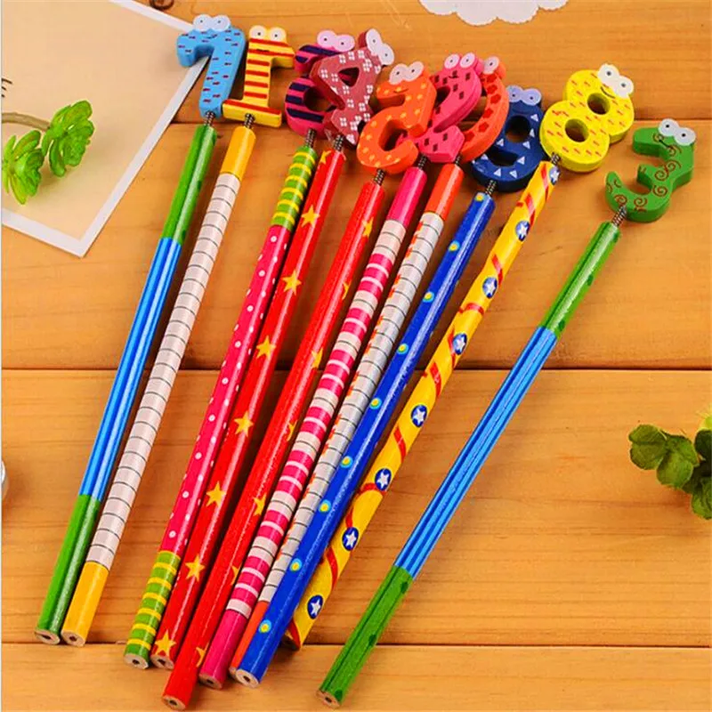 Youe shone 1 pcs HB pencil with eraser sun flower style log for school Safe Non-toxic Standard Kawaii gift children | Канцтовары для