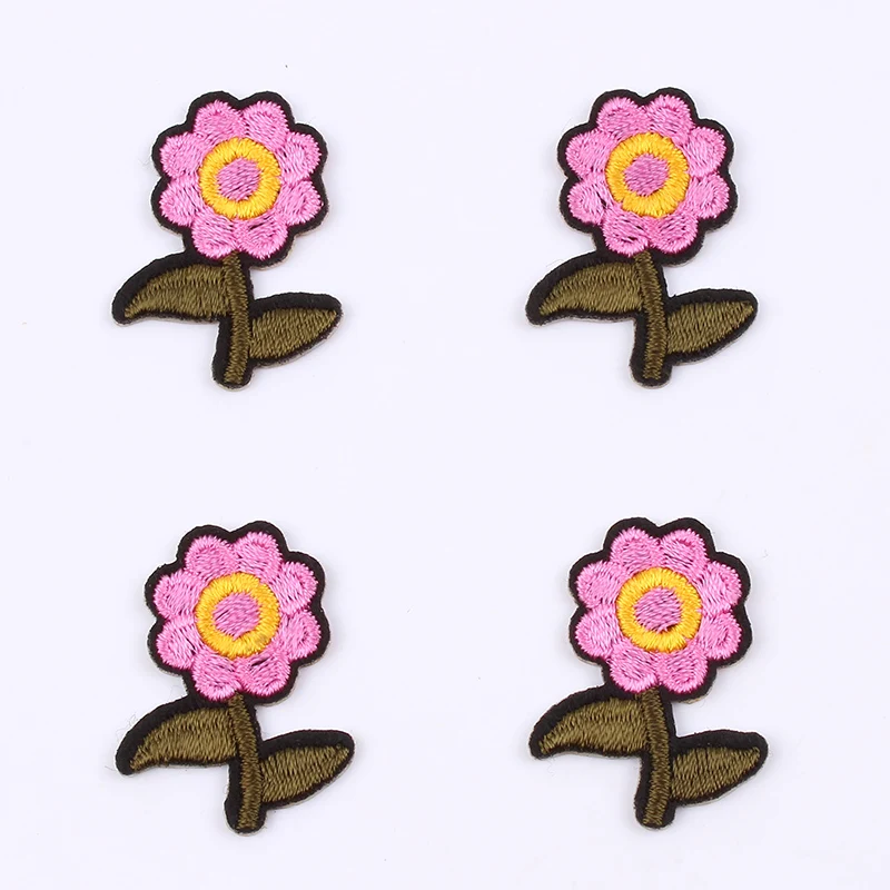 10 шт./лот наклейки с маленькими цветами для девочек обувь носки вышивка мини