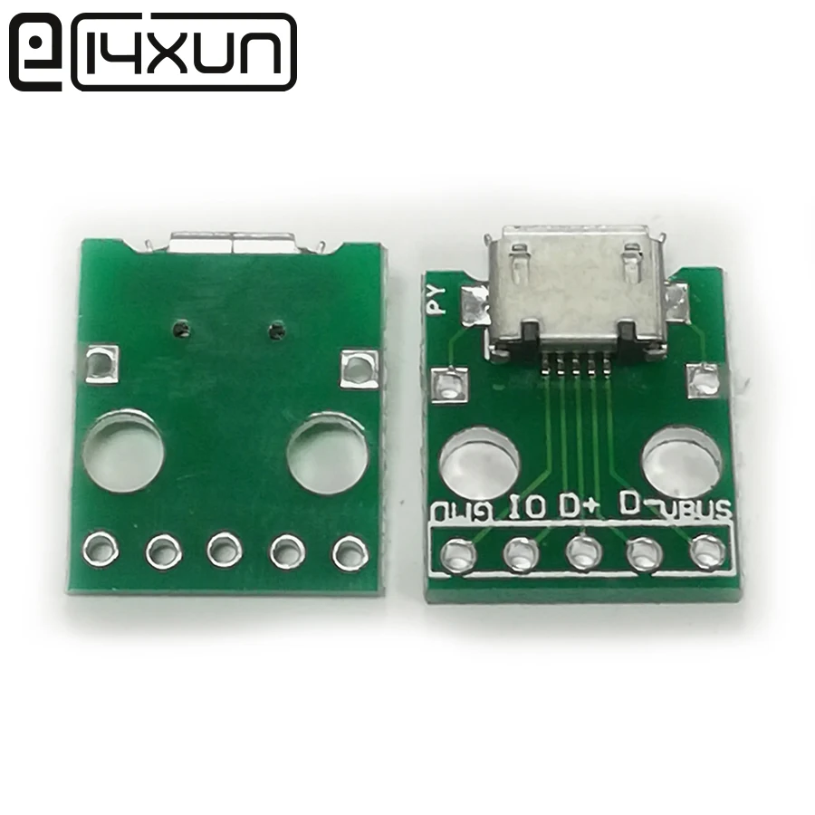 EClyxun 1 шт. микро USB разъем для DIP адаптера 5 контактный гнездовой Разъем Тип B