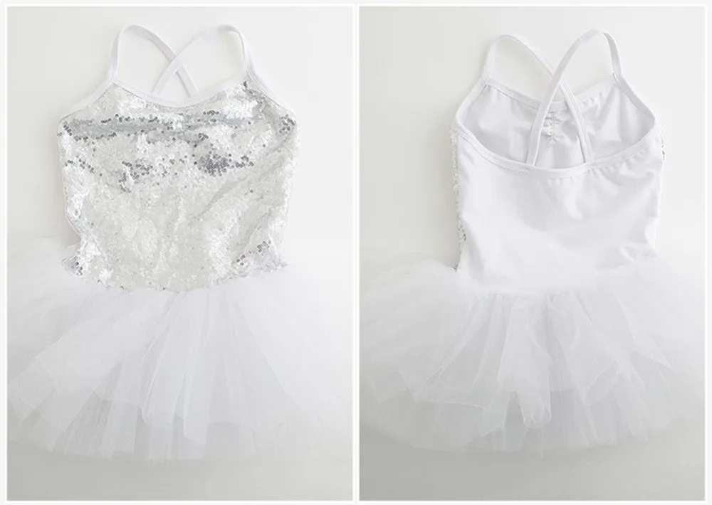 

Girls Sequin Camisole Ballet Tutu Dress Ballerina Swan Costume Gymnastic Leotard