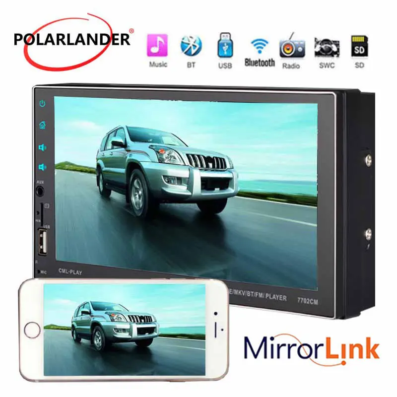 7" 2 Din MP5 Player Stereo Reversing Rear View HD Capacitive Screen Bluetooth 2018 New USB/AUX/FM/SD/SWC Mirror Link Wireless |