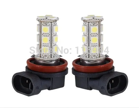 

Автомобильная фара LED 5050 18 SMD H11 H8 лампа автомобильный стайлисветодиодный ные лампы для автомобилей 12 В постоянного тока противотумансветил...