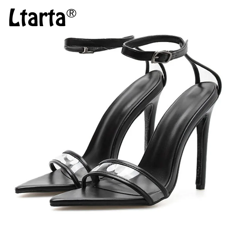 COWCOM/2019 г. женские тапочки пикантная обувь черного цвета босоножки с острым носком