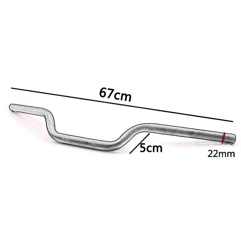 Мотоциклетный хромированный руль 7/8 дюйма 22 мм для Honda CB350 650 CBR600RR XR Yamaha FJ1200 TTR125 XT225