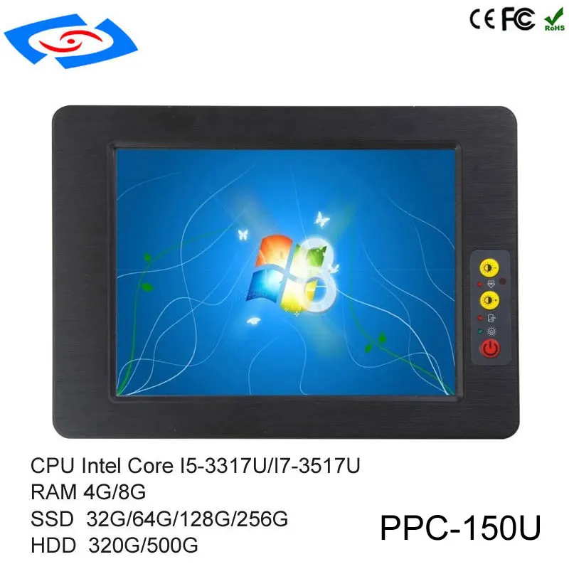 

Low Cost 15" Touch Screen Embedded Industrial Tablet PC IP65 Fanless Design With XP/Win7/Linux/Win8/Win10 System For KTV Tablet