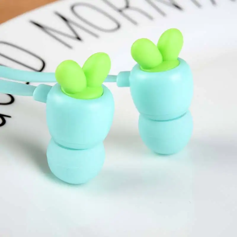 3 5 мм разъем Мультяшные наушники милые карамельные цвета Маленькая морковка