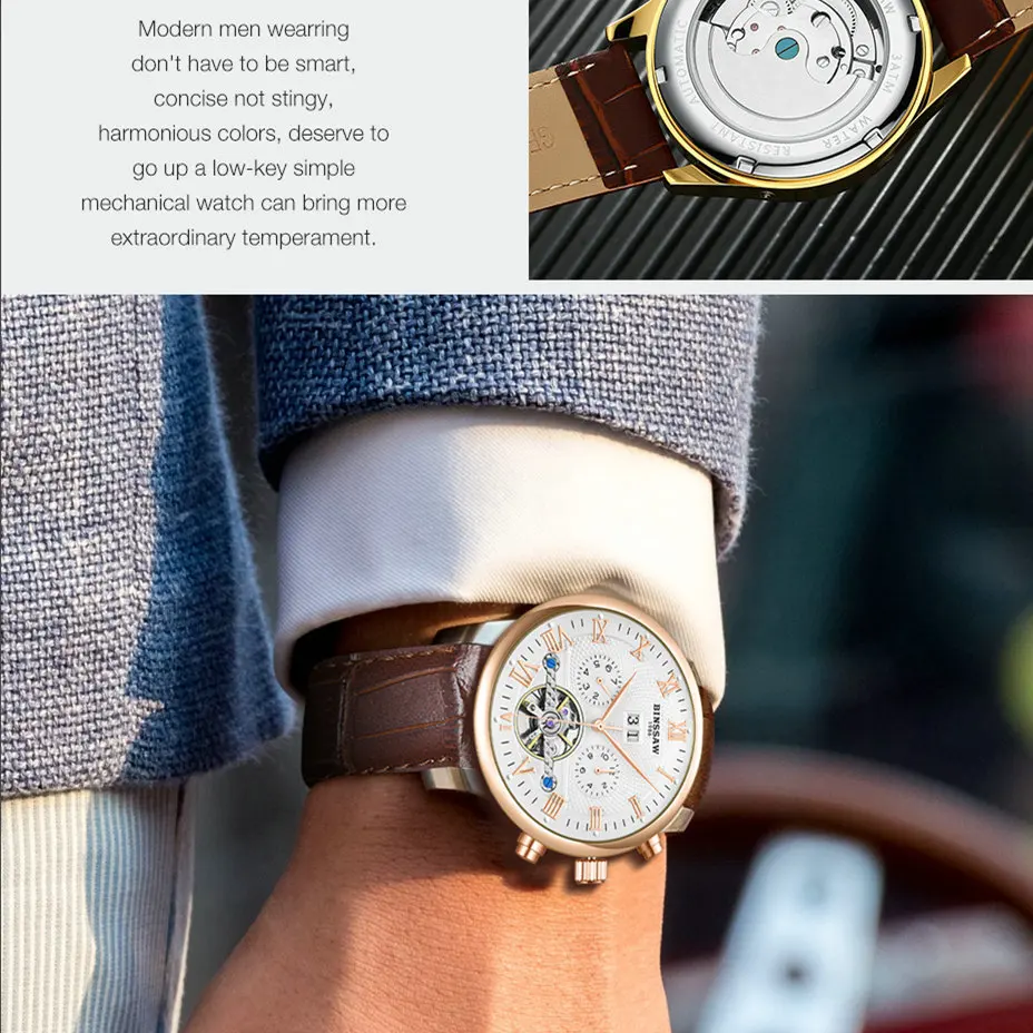 Uhren манер Luxus Top Marke Neue Art Und Weise дизайнерский автоматический механизм Mannliche Armbanduhr
