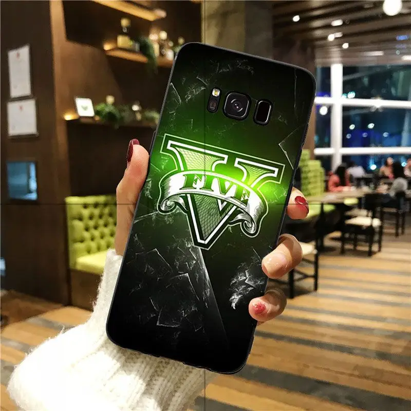 A16 MaiYaCa rockstar gta 5 Grand Theft Smart Cover черный мягкий чехол для телефона чехол для Galaxy S6 edge plus s7 edge s8 plus s9 plus - Цвет: A16