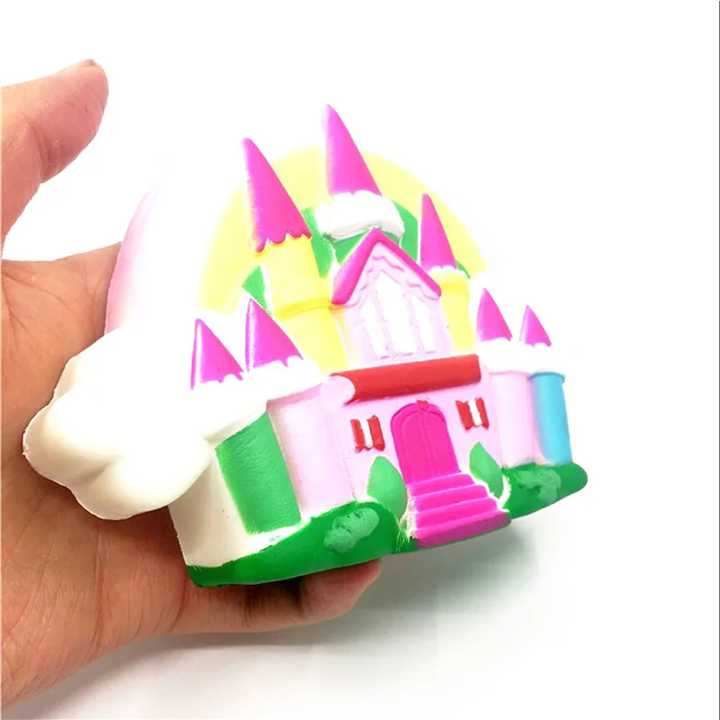 Мультфильм замок Kawaii Squishy мягкие игрушки замедлить рост забавные Slimetoy Squeeze