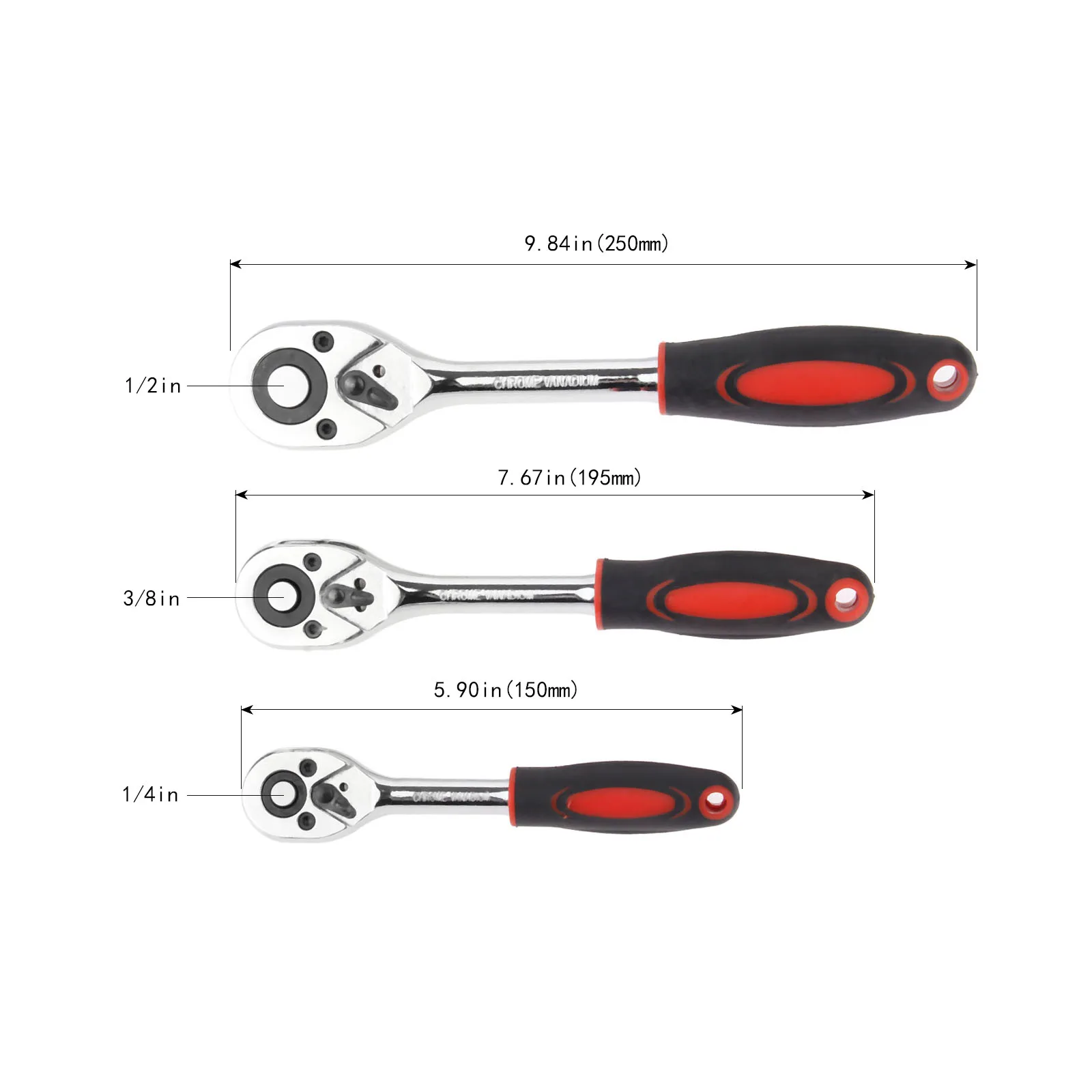 DRELD 1 шт. 1/4 &quot3/8&quot 1/2 &quotДинамометрический Трещоточный ключ с 24 зубьями