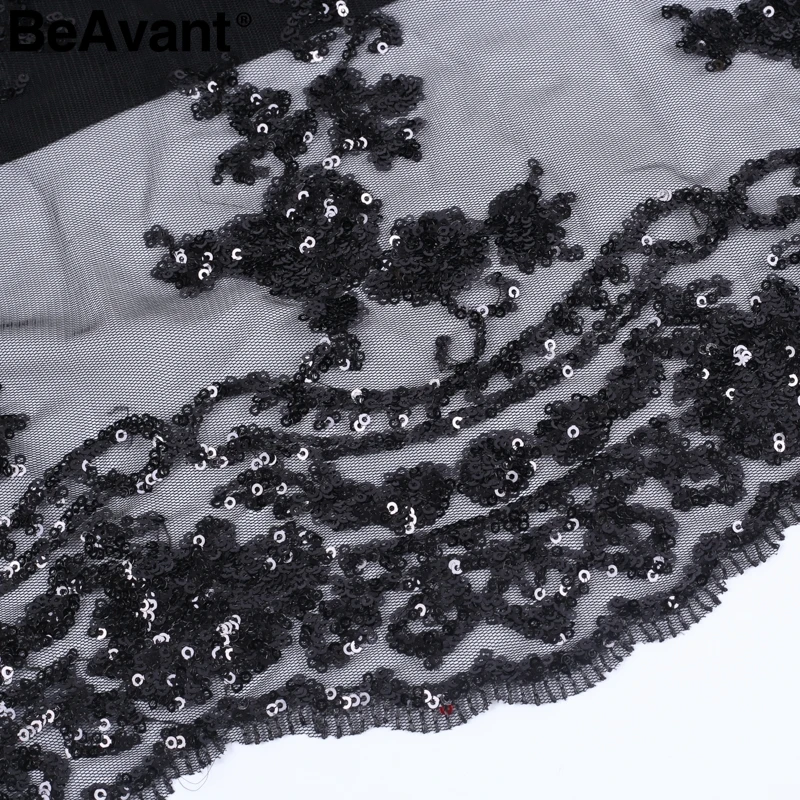 BeAvant новое летнее платье с вышивкой золотыми пайетками женское сексуальное Сетчатое платье с глубоким v-образным вырезом элегантное вечернее платье vestido de festa