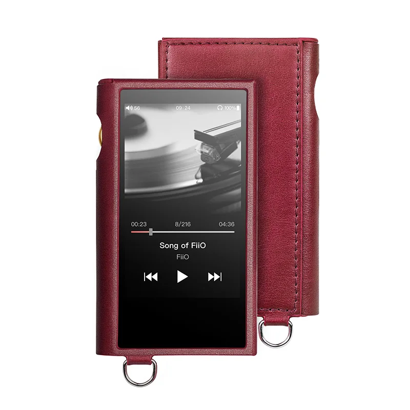 Кожаный чехол FiiO SK M9 для музыкального проигрывателя красного цвета|Аксессуары MP3