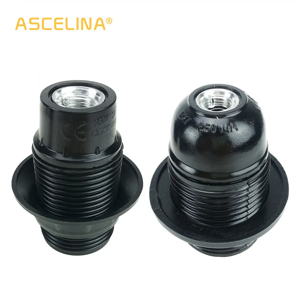 

ASCELINA Lamp base E14/E27 Bakelite Lampholder Edison Pendant Lamp Socket Vintage Industrial lamp holder Light Fitting for home