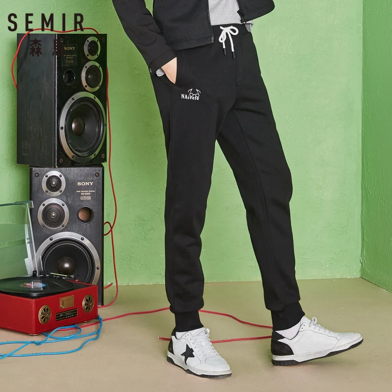 SEMIR мужские спортивные брюки с флисовой подкладкой и принтом Спортивные Брюки