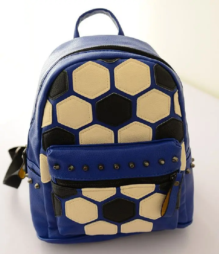 cheer leader soccer backpack super-popular sweet shoulder bag football embossed rivet girl backpacks college | Багаж и сумки