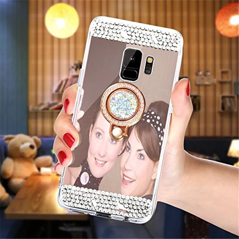 J4 J6 J8 2018 роскошный блестящий зеркальный чехол для телефона Samsung Galaxy NOTE 10 pro 9 8 S8 S9 PLUS