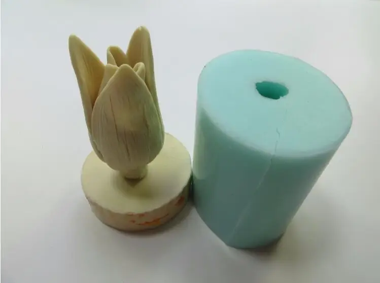 HC0019 Цветочные Цветы 3d тюльпаны силиконовые формы для свечей форма шоколада