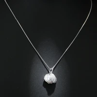 fashion pearl 925 sterling silver chain necklace for women retro vintage shell silver choker jewelry necklaces for girls