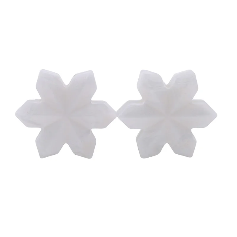 5 шт./упак. силиконовые бусины в форме снежинки для изготовления ювелирных