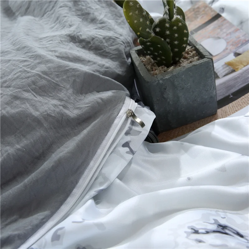 Удобные постельные принадлежности из промытого шелка AB набор постельного белья