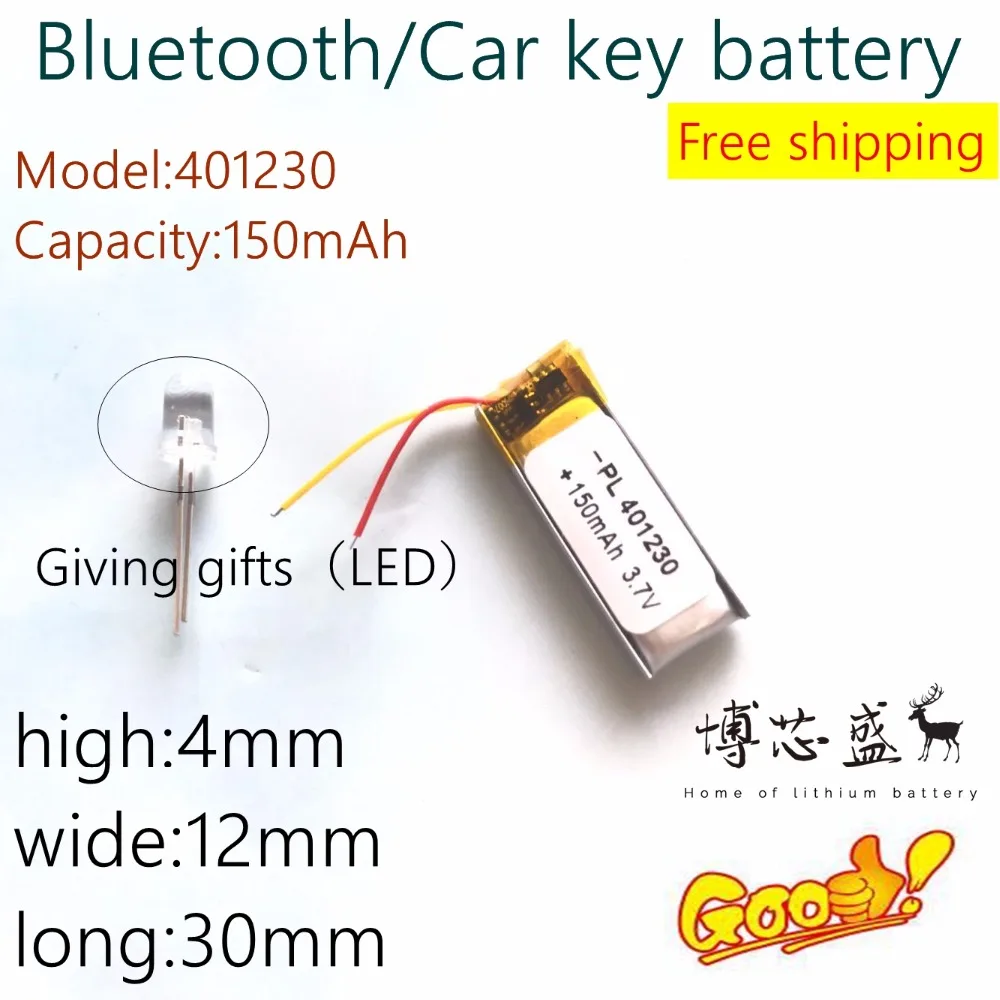 Бесплатная доставка Bluetooth гарнитура Сотовый Аккумулятор 401230 150 мАч 3 7 в литий