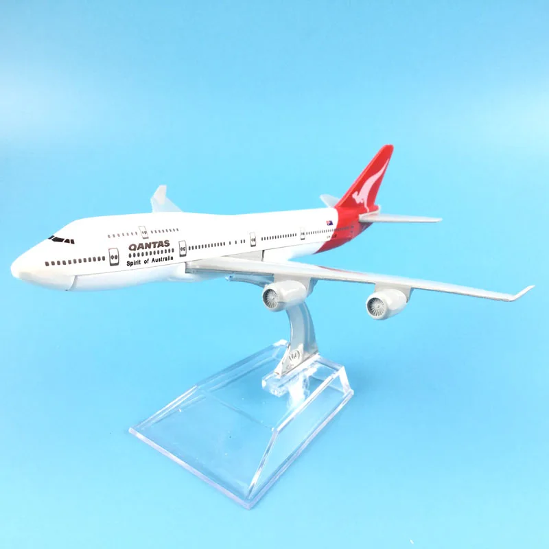 16 см металлический самолет Австралийский воздух Qantas B747 400 авиакомпания Boeing 747 Airways модель самолета Модель самолета w Стенд
