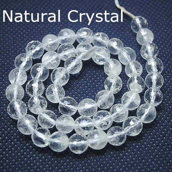 

nature white crystal beads faceted clear crystal glass beads accesories for charms bracelet making size 4mm 6mm 8mm 10mm 12mm