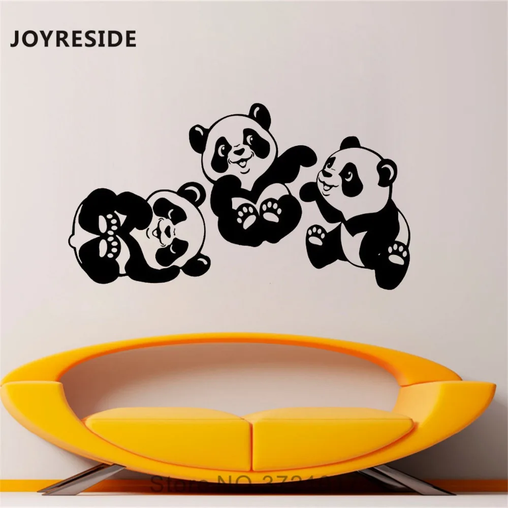 JOYRESIDE/детские наклейки на стену с пандой; виниловые наклейки для детей; для мальчиков и девочек; для спальни; для гостиной; для домашнего интерьера; художественная роспись; A1449