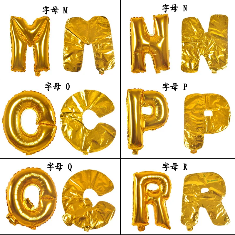 В 16-дюймовый шпилька письмо шар из алюминиевой фольги воздушный сусальным