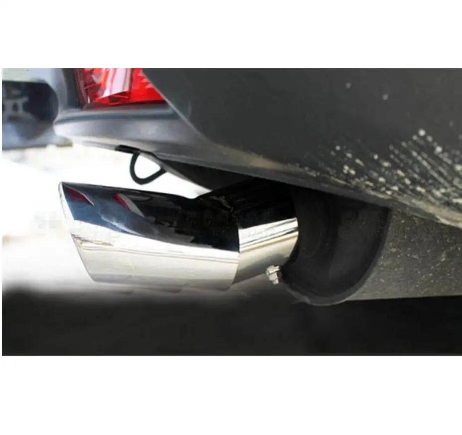 

For Toyota Land Cruiser Prado FJ150 2014-2016 2017 2018 tainless Chrome Tail End Pipe Exhaust Muffler Tip Trim 1pcs car styling
