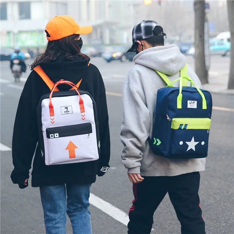 2018 новые холщовые сумки женские han edition ulzzang back pack Рюкзак Колледж кампус