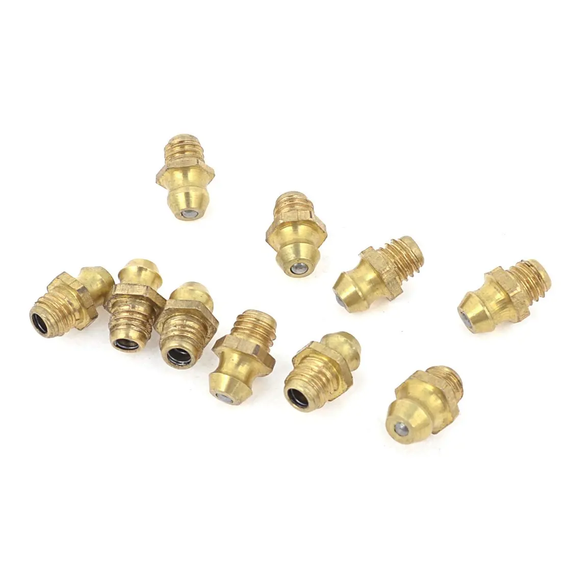 

10 шт., прямая смазка золотого цвета диаметром 6 мм