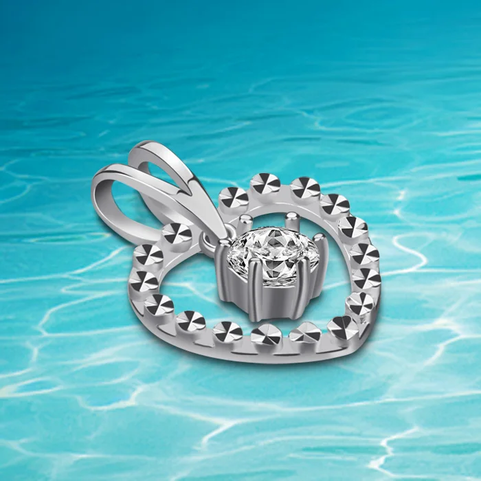 Модные женские аксессуары. 925 пробы серебряные подвески. ЦИРКОНИЕВЫЕ подвески в