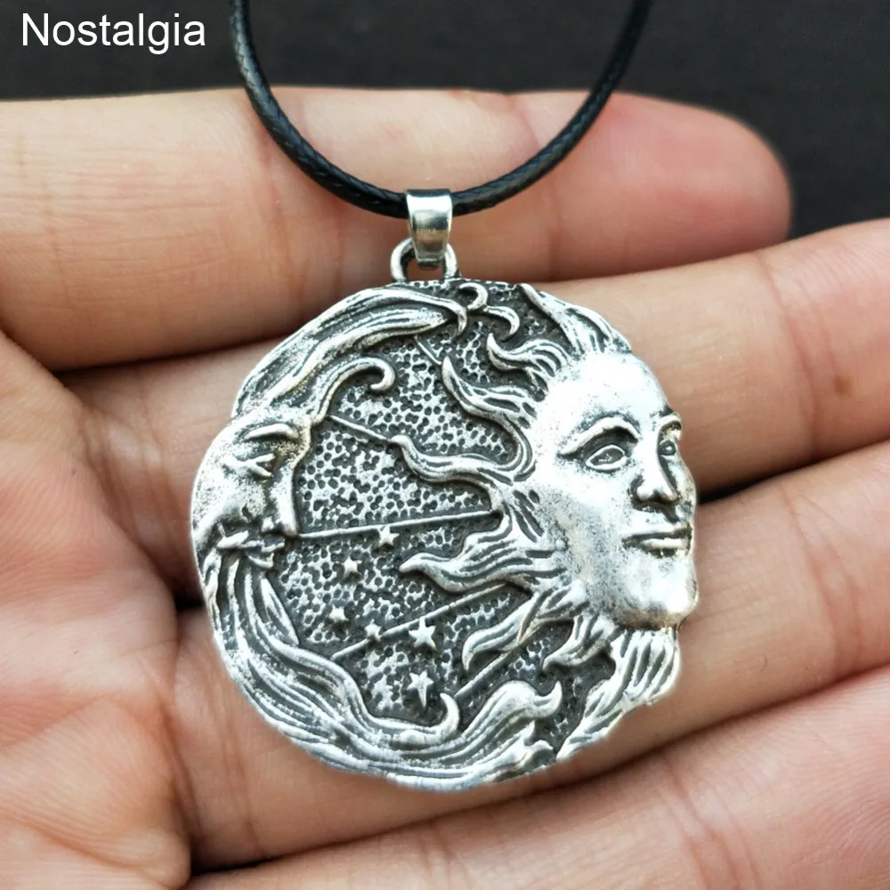 Волшебство Солнце Луна Звезда Wicca языческие духовные ювелирные изделия винтажное ожерелье для женщин мужчин Ouija ведьма кулон дропшиппинг