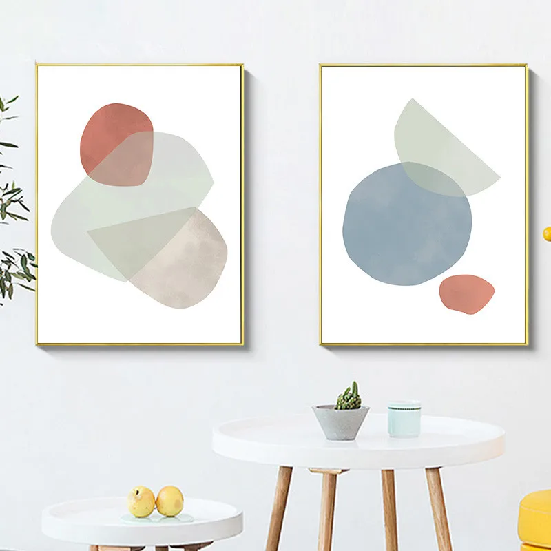 Abstract Shape Poster Geometric Wall Art Canvas Print Minimalist Painting Nordic Decoration Picture Scandinavian Home Decor | Дом и сад