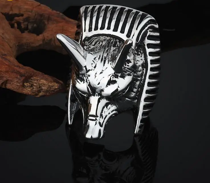 Титановое кольцо из нержавеющей стали с головой волка для мужчин крутой панк