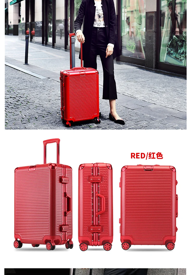 SEABIRD 2" 22" 2" 26" 29 дюймов алюминиевый каркас чемодан на колесиках для путешествий Спиннер переносить на каюте прокатки Hardside чемодан